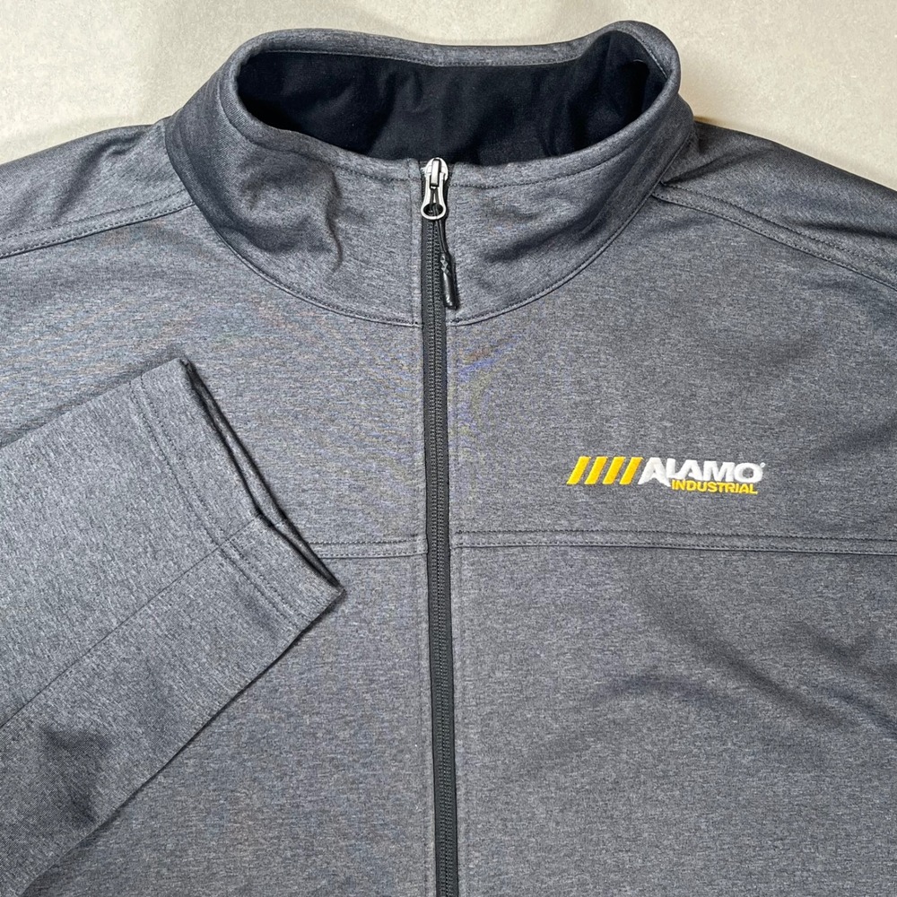 The North Face Soft Shell Jacket Men XXL Grey Full Zip Alamo Industrial Logo